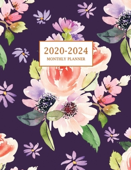 2020-2024 Monthly Planner: Large Five Year Planner with Floral Cover (Volume 4)