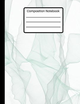 Paperback Composition Notebook: Modern Jade White Marble College Ruled Blank Lined Cute Notebooks for Girls Teens Kids School Writing Notes Journal (8 Book