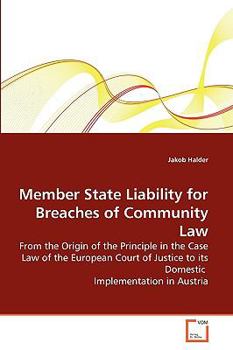 Paperback Member State Liability for Breaches of Community Law Book