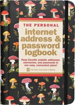 Hardcover-spiral Mushrooms Internet Address & Password Logbook (with removable cover band for security) Book