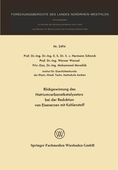 Paperback Rückgewinnung des Natriumcarbonatkatalysators bei der Reduktion von Eisenerzen mit Kohlenstoff [German] Book