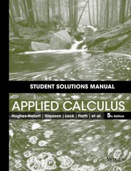 Paperback Student Solutions Manual to Accompany Applied Calculus, 5e Book