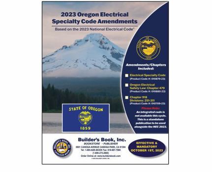 2023 Oregon Electrical Specialty Code Amendments/Chapters