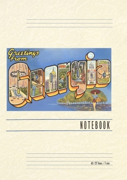 Vintage Lined Notebook Greetings from Georgia