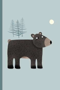 Paperback 2020 Planner: A Week to View Diary and Organiser - Sunday Start with Bear, Trees and Moon Cover Art Book