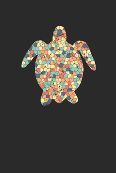 Turtle Mosaic: Graph Paper Notebook (6" x 9" - 120 pages) ~ Animal Mosaic Themed Notebook for Daily Journal, Diary, Gift