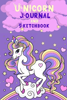 Unicorn Journal and Sketchbook-Notebook for girls -Cute Journal Notebook with Motivational Quotes for Girls- Sketch books for kids- 160 pages, 6"x9"