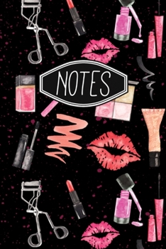 Paperback Notes: Makeup Cosmetics Pattern Notebook 6"x9" 120 Pages Book