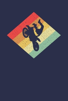 Motocross Racer Notebook: Retro Vintage 80s Motocross 6 x 9 (A5) Graph Paper Squared Journal Gift for Motocross Racers And Bikers (108 Pages)