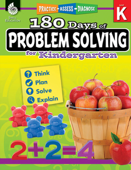 Paperback 180 Days of Problem Solving for Kindergarten: Practice, Assess, Diagnose Book