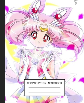 Notebook: Anime Japan Sailor Moon Soft Glossy Cover Graph Paper Pages Book 7.5 x 9.25 Inches 110 Pages
