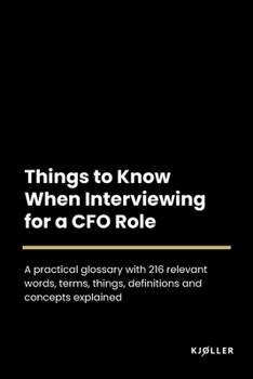 Paperback Things to Know When Interviewing for a CFO Role Book
