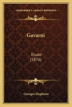 Paperback Gavarni: Etude (1876) [French] Book