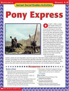 Paperback Instant Social Studies Activities: Pony Express Book