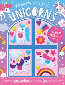 Paperback Window Stickies Unicorns Book