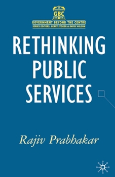 Paperback Rethinking Public Services Book