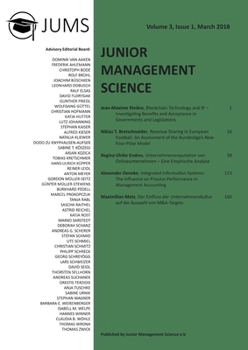 Paperback Junior Management Science, Volume 3, Issue 1, March 2018 [German] Book