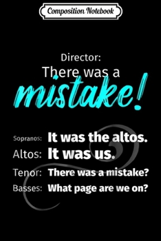 Paperback Composition Notebook: Choir Singing Music There was a mistake! Journal/Notebook Blank Lined Ruled 6x9 100 Pages Book