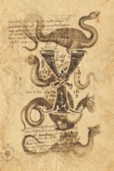 Y: Classical Mythological Sea Serpents 6x9 Monogram Initial Lined Journal