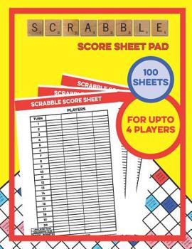 Paperback Scrabble Score Sheets Pad - 100 Score Sheets - For Upto 4 Players Book