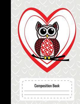 Paperback Composition Notebook (Owl And Hearts Cover, College Ruled) Book