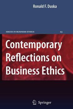 Paperback Contemporary Reflections on Business Ethics Book