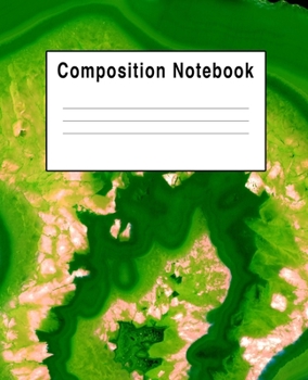 Composition Notebook: Green Agate Rcok Stone