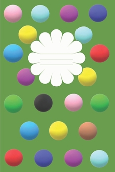 Notebook: Colorful bubbles green background cover full-page wide ruled paperback
