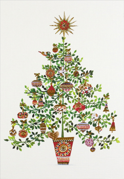 Hardcover Yuletide Tree Small Boxed Holiday Cards Book