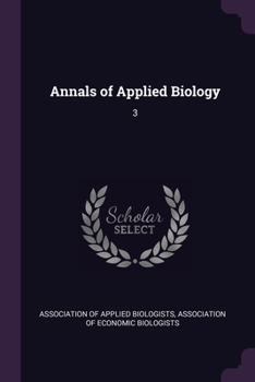 Paperback Annals of Applied Biology: 3 Book