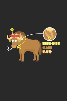 Paperback Hippie gnu ear: 6x9 New Year's Eve - dotgrid - dot grid paper - notebook - notes Book