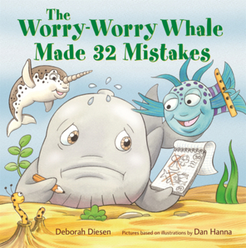 Library Binding Worry-Worry Whale Made 32 Mistakes Book