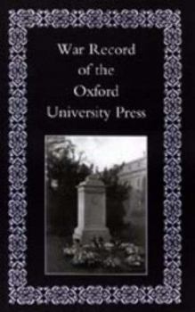 Paperback War Record of the University Press, Oxford Book