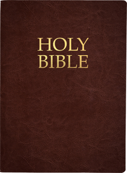 Leather Bound Kjver Holy Bible, Large Print, Dark Mahogany Genuine Leather, Thumb Index: (King James Version Easy Read, Red Letter, Premium Cowhide, Brown) [Large Print] Book