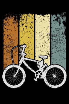 Paperback Composition Notebook: Vintage Style MTB Mountain Bike Gift For Cyclists Lined Notebook Journal Diary 6x9 Book