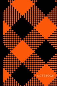 Notebook: Black and Orange Plaid Notebook/Journal |6x9|100 Pages|Wide-Ruled| Perfect Gift for Halloween, Thanksgiving or Fall Holiday| Use for Notes, Ideas, School, To-Do-List,Creative Ideas