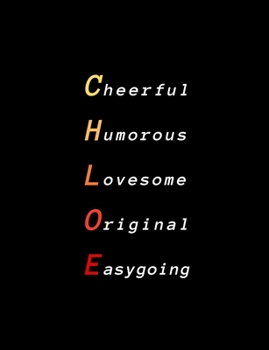 Chloe: Inspiring composition notebook gift for girl, daughter or woman | Name personalized present | Elegant wide ruled paper | Standard size perfect for school, college or university