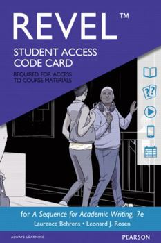 Printed Access Code Revel for a Sequence for Academic Writing -- Access Card Book
