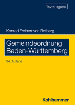 Paperback Gemeindeordnung Baden-Wurttemberg [German] Book