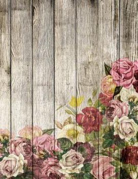 Paperback Journal: 8.5 X 11 202 Pages Wooden Flower Floral Lined Pages Notebook/Journal Book