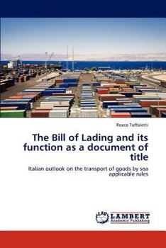 Paperback The Bill of Lading and its function as a document of title Book