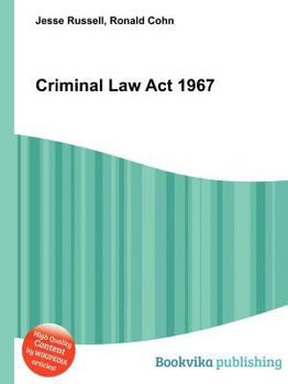 Paperback Criminal Law ACT 1967 Book