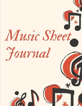 Paperback music sheet journal Book