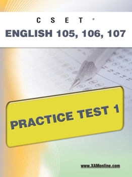 Paperback Cset English 105, 106 Practice Test 1 Book
