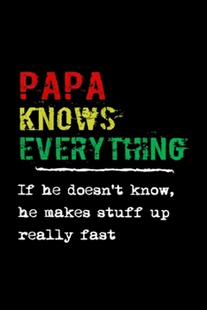 Papa knows Everything Makes it Quick funny Gift: Blank Lined Notebook Journal for Work, School, Office | 6x9 110 page