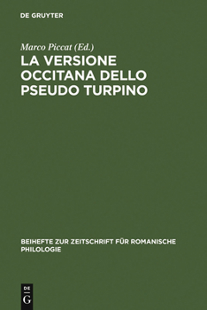 Hardcover La versione occitana dello Pseudo Turpino [Italian] Book