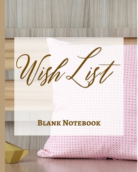 Paperback Wish List - Blank Notebook - Write It Down - Pastel Rose Gold Pink Wooden Abstract Design - Polka Dot Brown White Fun Book