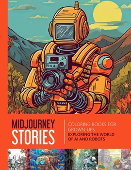 Paperback Midjourney Stories - Coloring Books for Grown-Ups: Exploring the World of AI and Robots Book