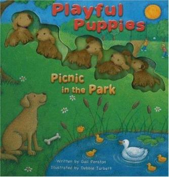 Hardcover Playful Puppies: Picnic in the Park [With 5 Furry Puppies] Book