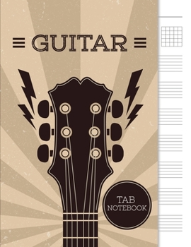 Paperback Guitar Tab Notebook: 6 String Guitar Chord and Tablature Staff Music Paper for Guitar Players, Musicians, Teachers and Students (8.5x11 - 1 Book